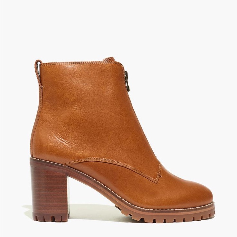 Madewell The Alyce Zip-Front Lugsole Boot in Dried Maple - Picture 4 of 11